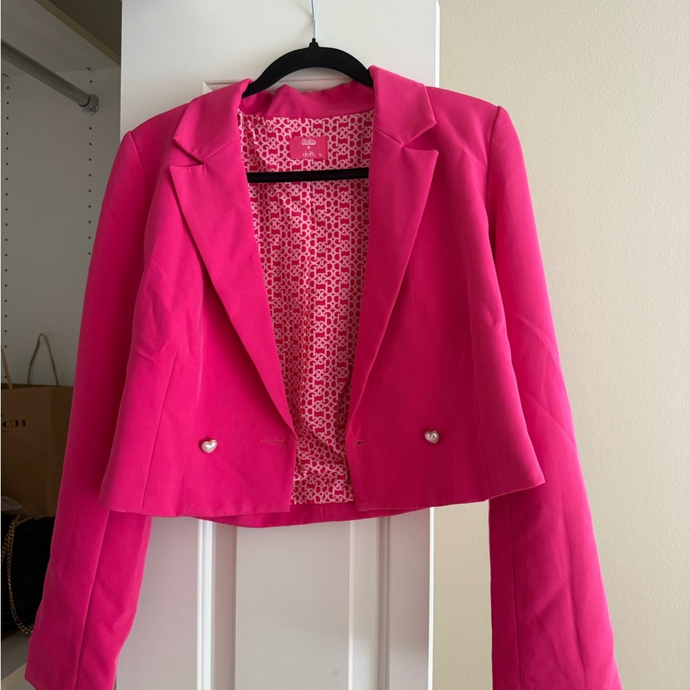 Dotti Barbie The Movie hot pink blazer pant set - Picture 4 of 7
